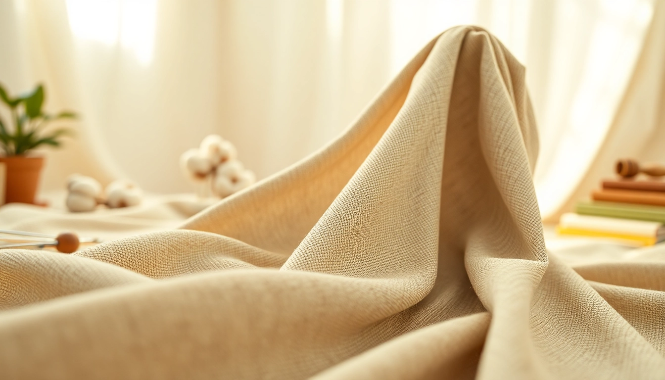 Katoen fabric showcasing intricate patterns and textures in a creative design setting.