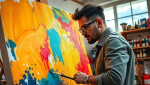 Maak een prachtige canvas schilderij door een professionele kunstenaar in een gezellige studio.