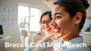 Evaluate braces cost Myrtle Beach with a professional orthodontist assessing a patient's needs.