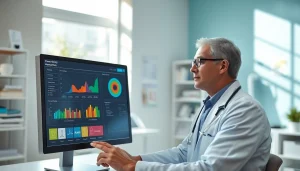 Showcasing the features of eprescribing software in a medical practice setting with advanced tools.